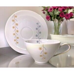 Vintage Royal KPM Krister Tea Cup And Saucer Set Floral Hand Painted